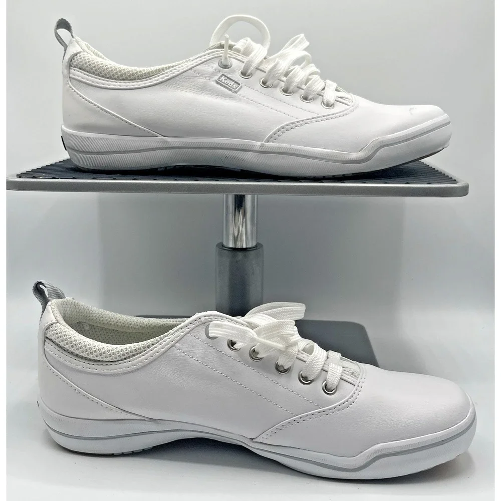 Keds White‎ Leather Classic Original Sneaker Shoes Womens 8
